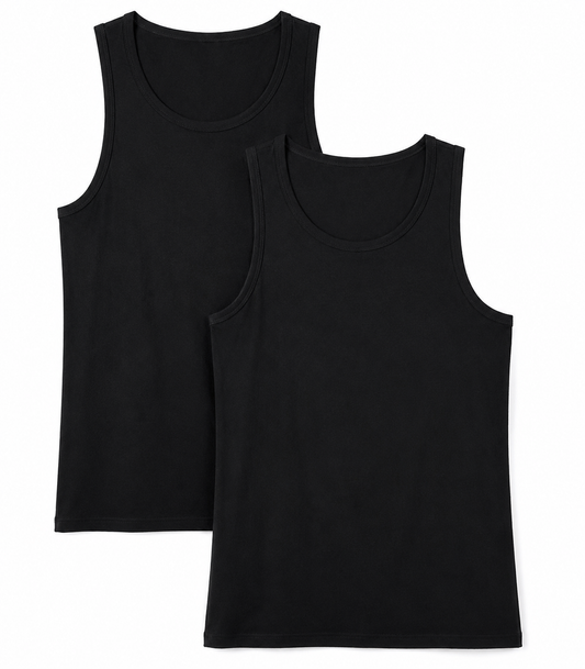 2 Pack Womens Ribbed Cotton Tank Tops Stretchy Cami Vest Casual Undershirt