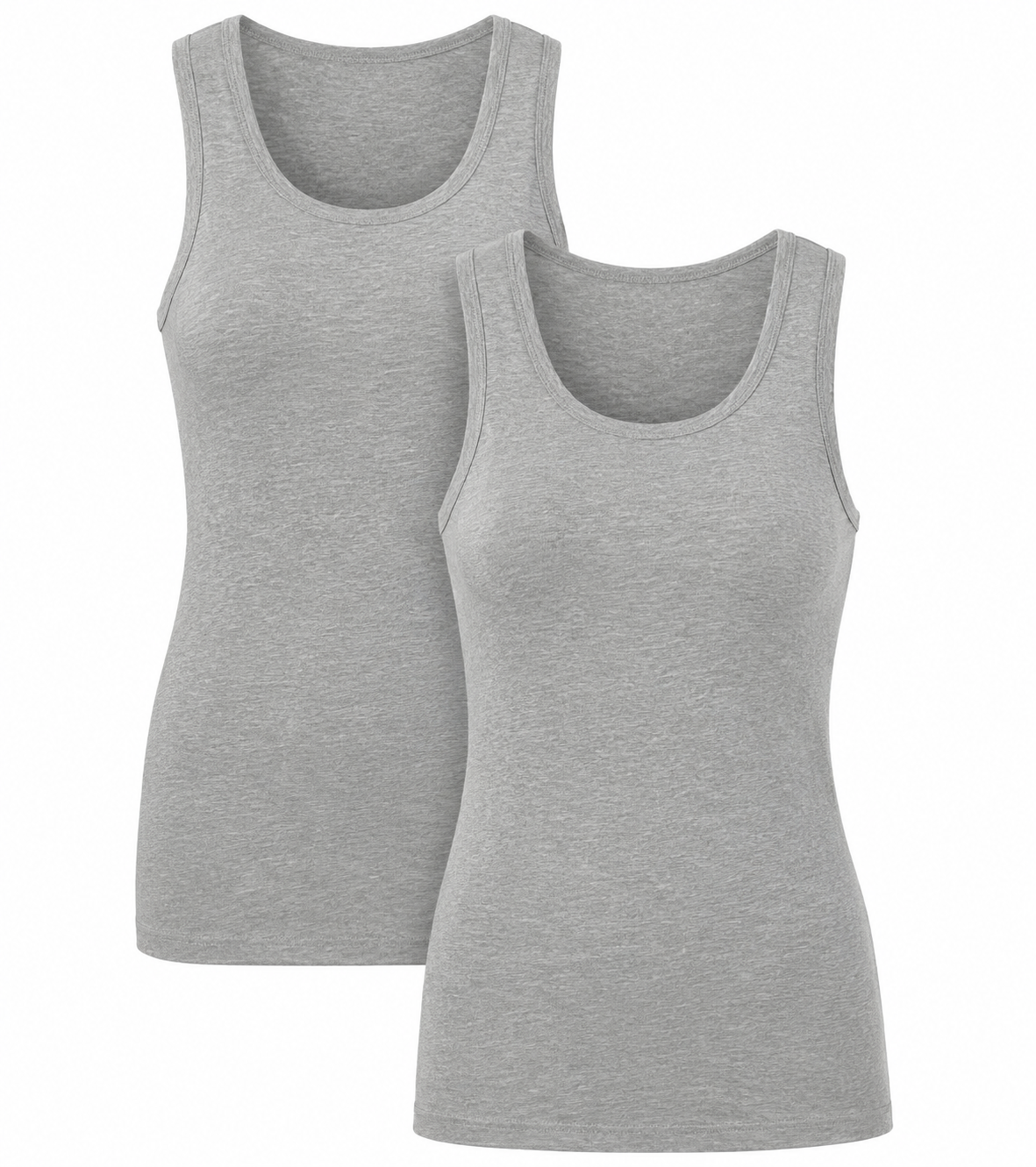 2 Pack Womens Ribbed Cotton Tank Tops Stretchy Cami Vest Casual Undershirt
