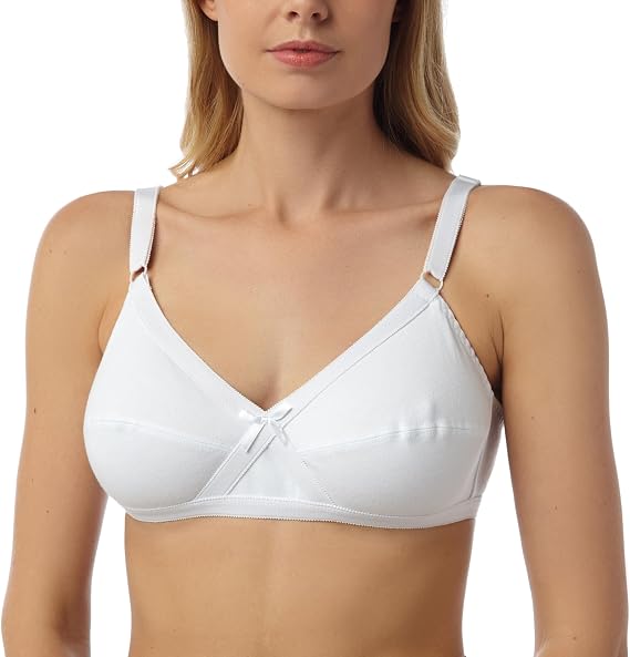 Ladies Cotton Cross Front Bra by Marlon BR593