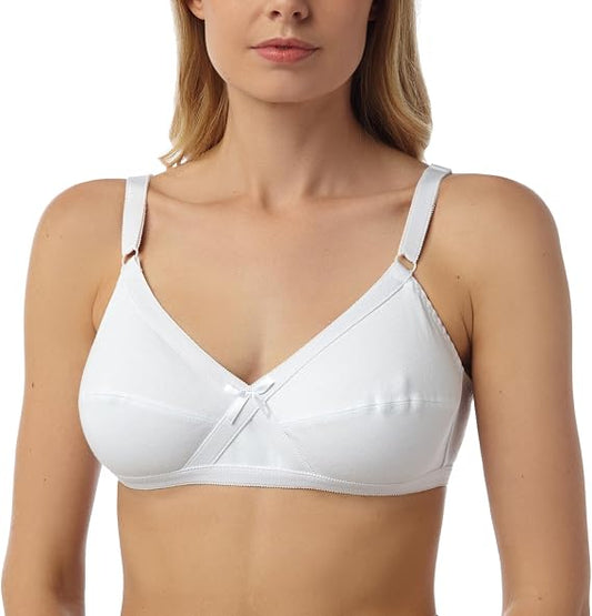 Ladies Cotton Cross Front Bra by Marlon BR593