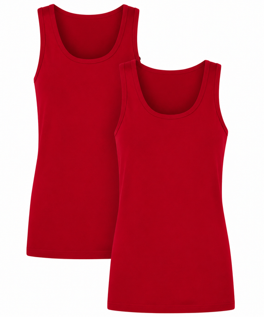 2 Pack Womens Ribbed Cotton Tank Tops Stretchy Cami Vest Casual Undershirt