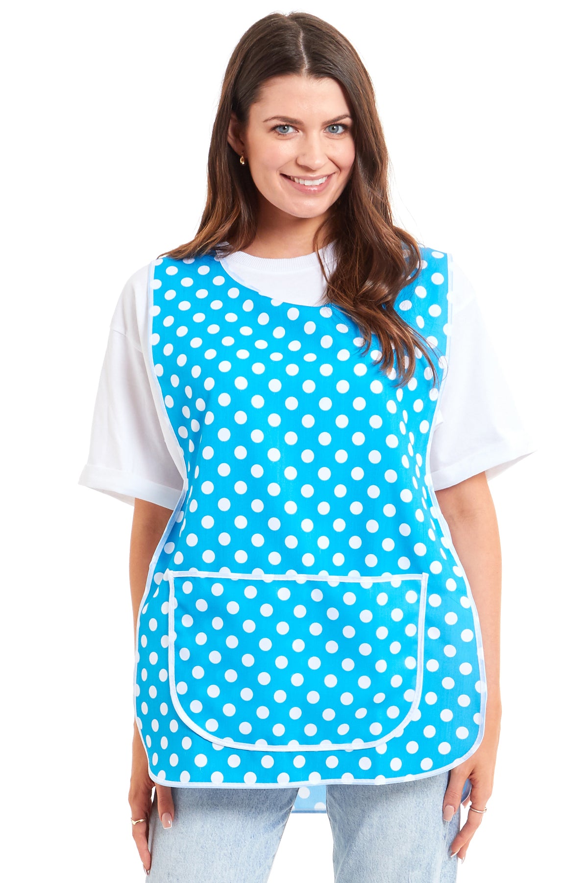 Ladies Polka Dot Design Side Buttons Tabard