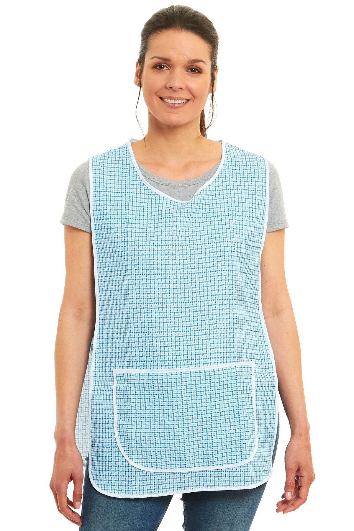 Ladies Dogtooth Design Side Buttons Tabard