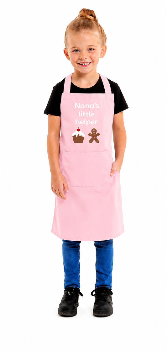 Kids Unisex Nanas Little Helper Print Apron