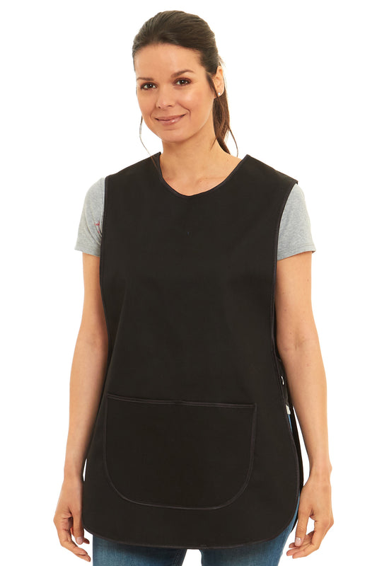 Ladies Plain Colour with Matching Piping Side Buttons Tabard