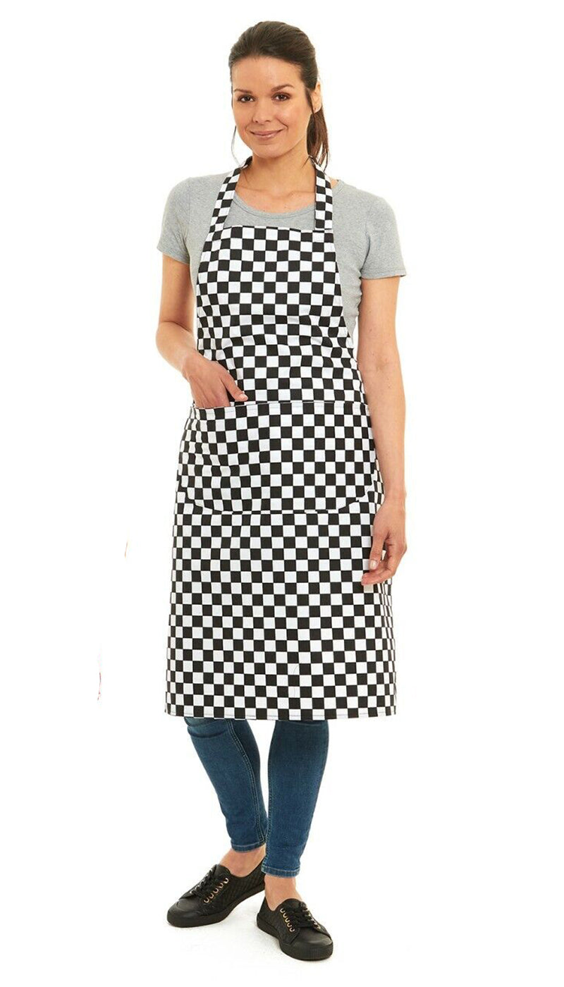 Unisex Check Design Apron