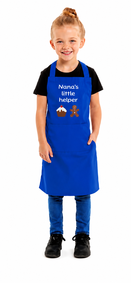 Kids Unisex Nanas Little Helper Print Apron