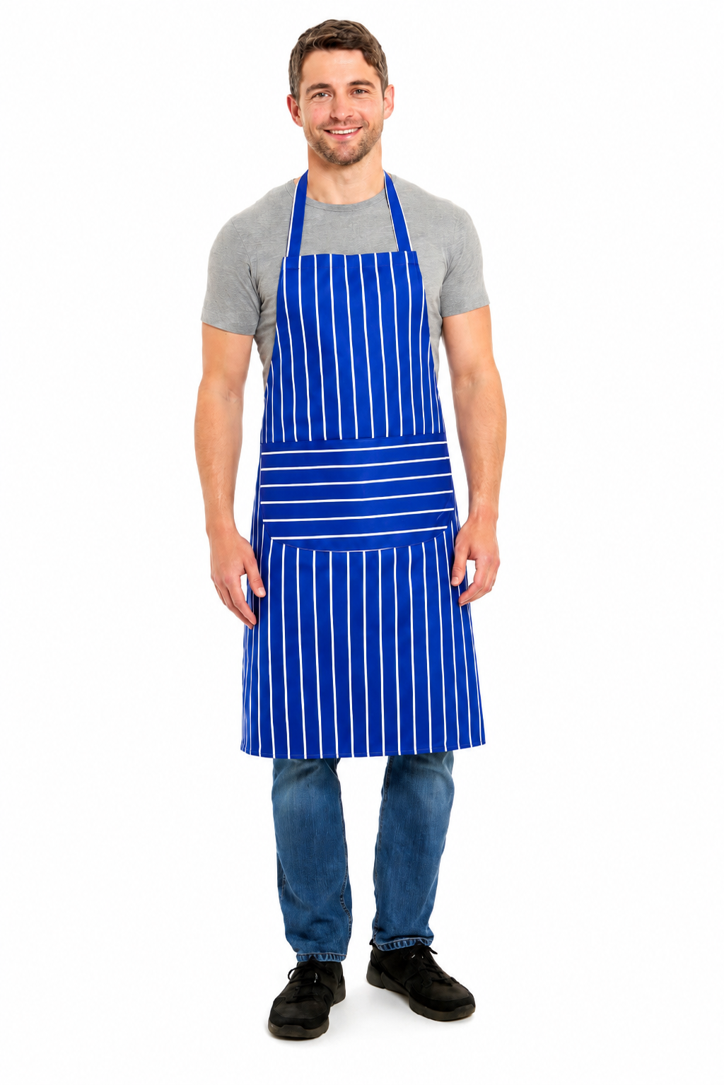 Unisex Striped Design Apron