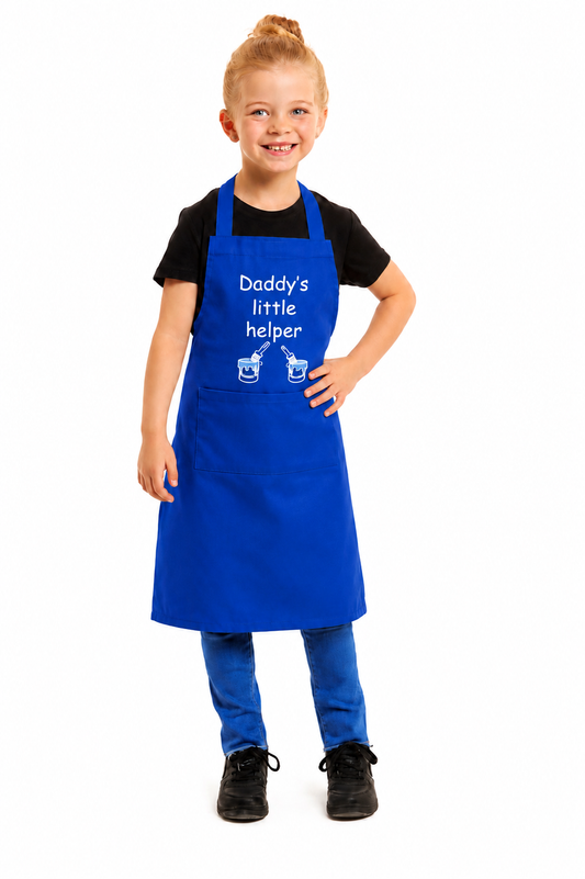 Kids Unisex Daddys little Helper Print Apron