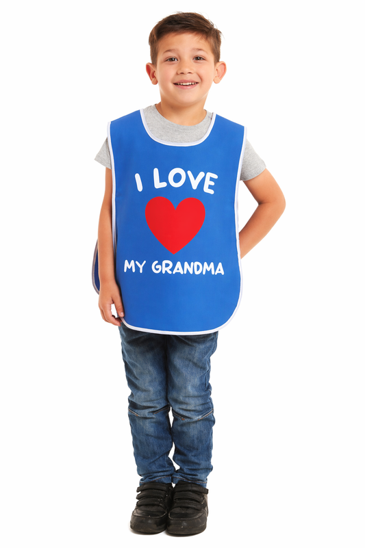 Kids Unisex I Love My Grandma Print Tabard