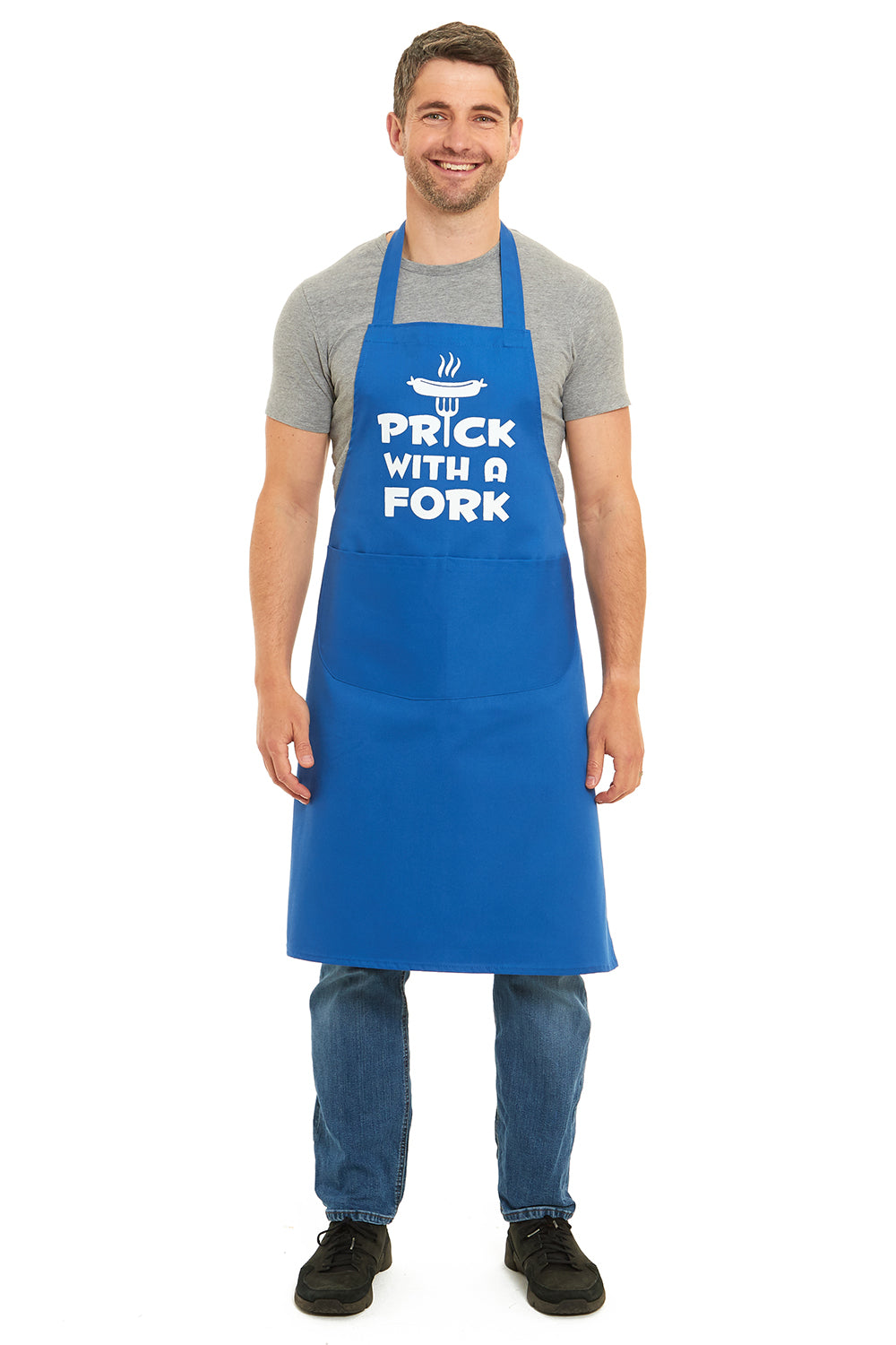 Unisex Prick With A Fork Print Apron
