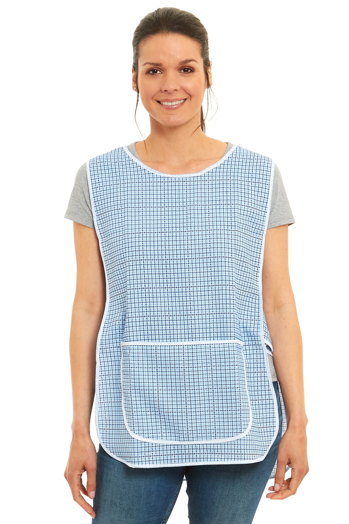 Ladies Dogtooth Design Side Buttons Tabard