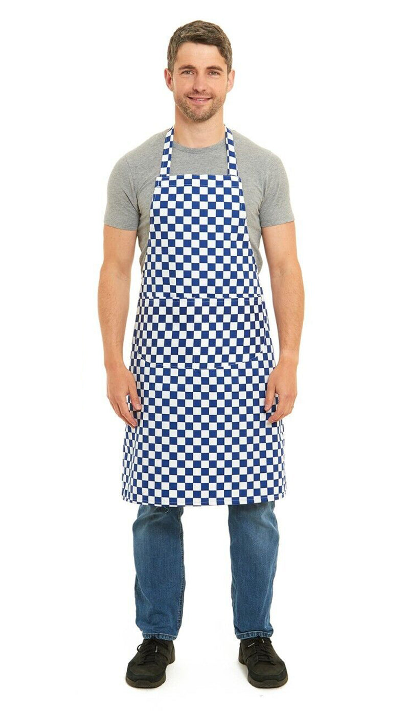 Unisex Check Design Apron