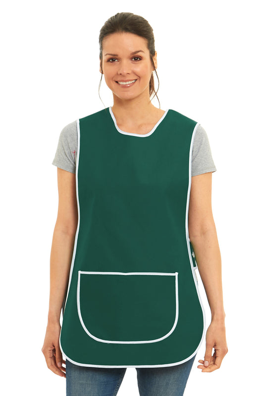 Ladies Plain Colour with White Piping Side Buttons Tabard