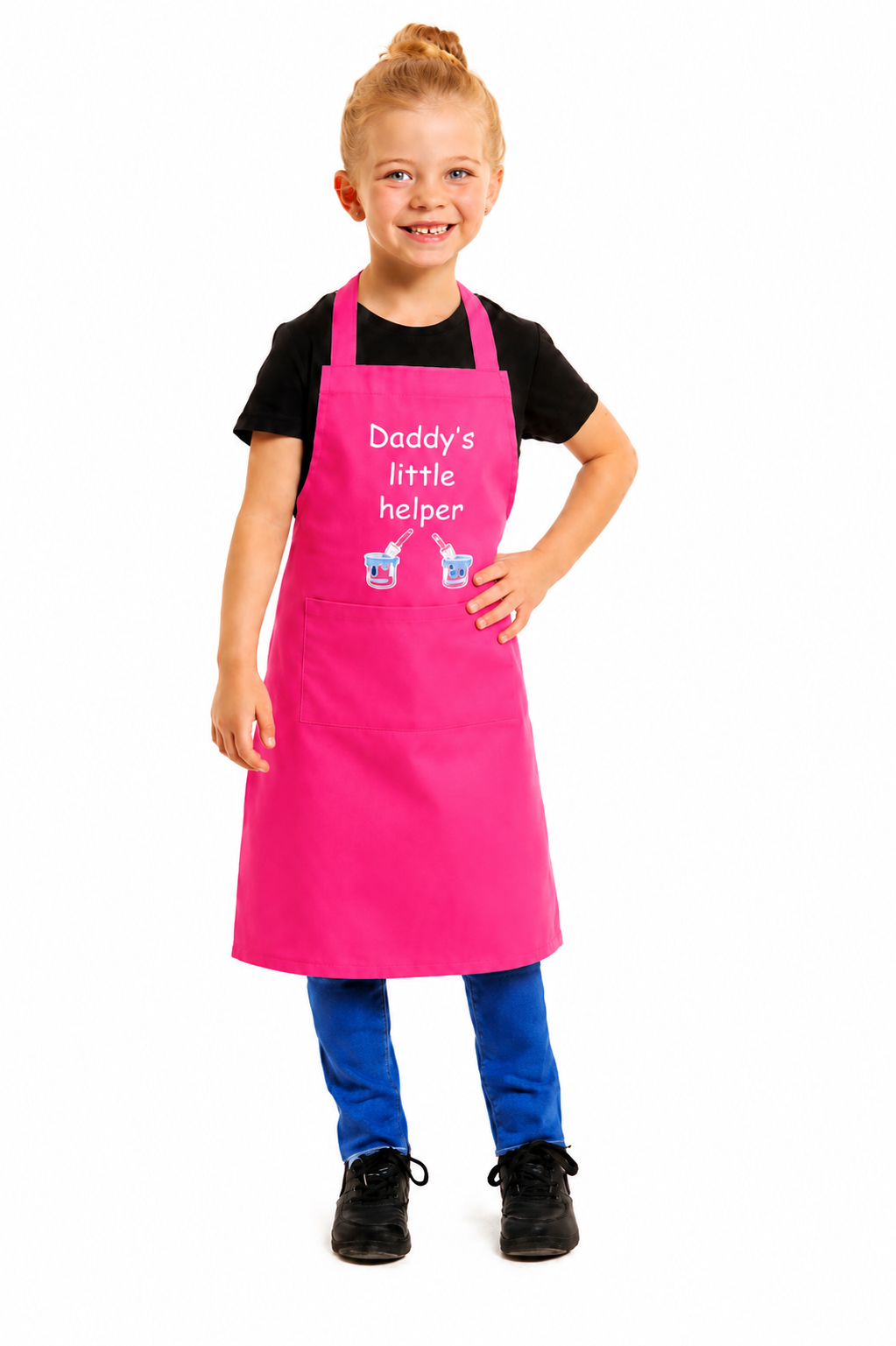 Kids Unisex Daddys little Helper Print Apron