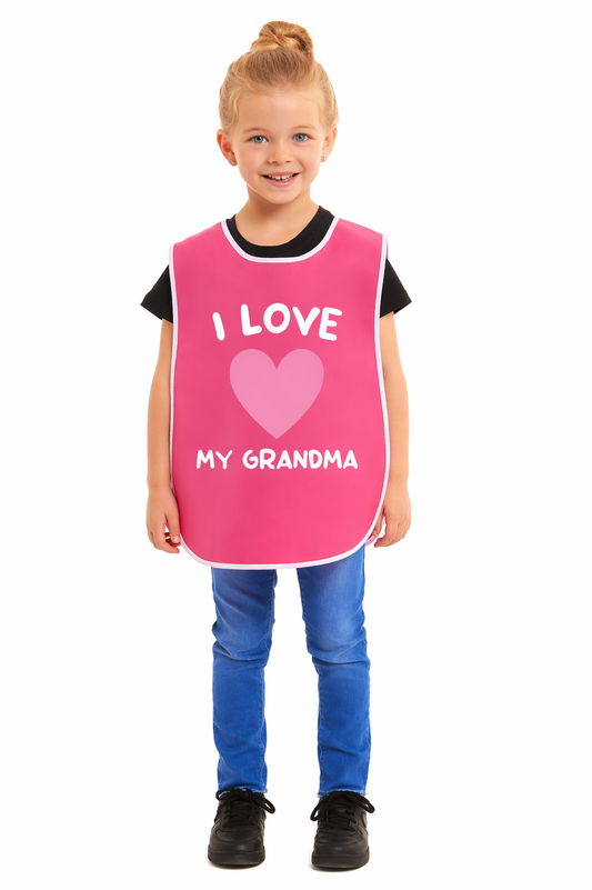 Kids Unisex I Love My Grandma Print Tabard