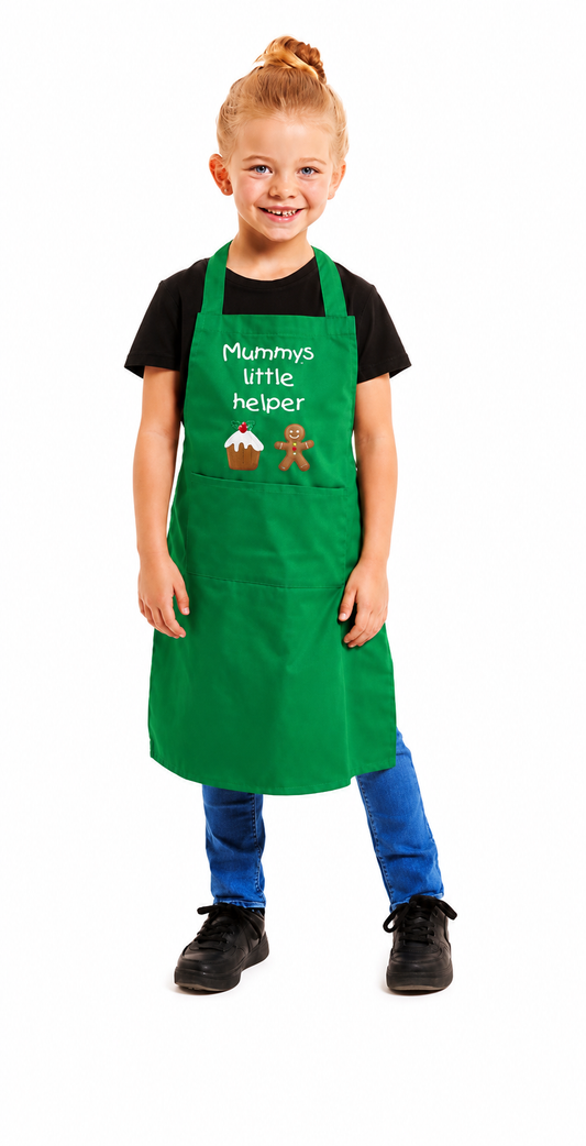 Kids Unisex Mummys Little Helper Print Apron