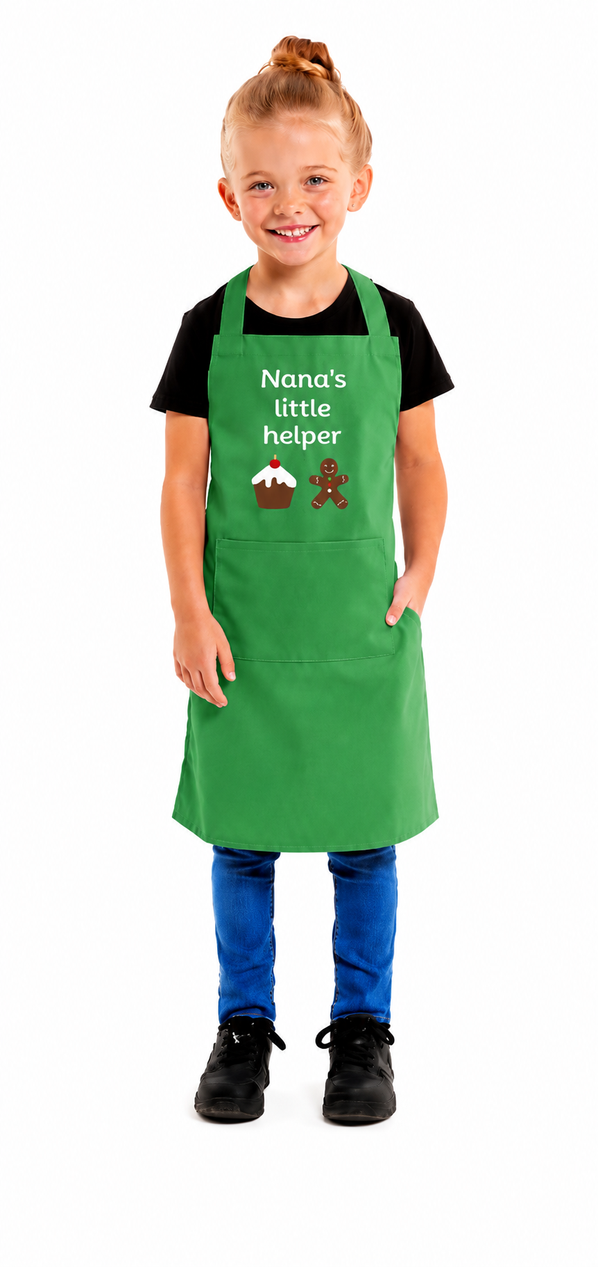 Kids Unisex Nanas Little Helper Print Apron