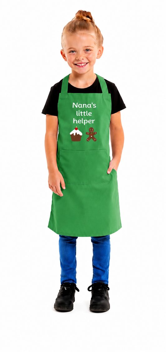 Kids Unisex Nanas Little Helper Print Apron