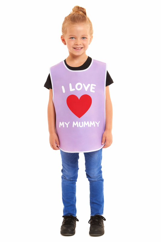 Kids Unisex I Love My Mummy Print Tabard