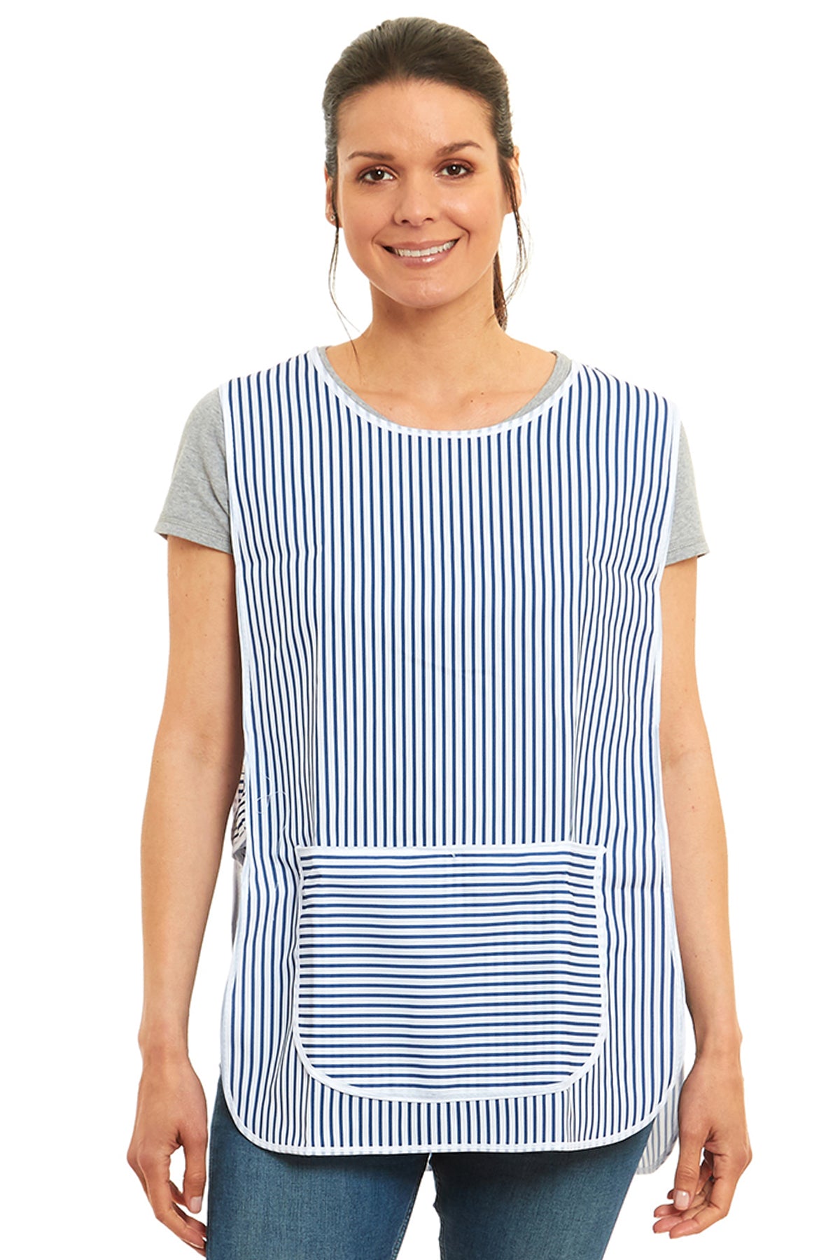 Ladies Stripe Design Side Buttons Tabard