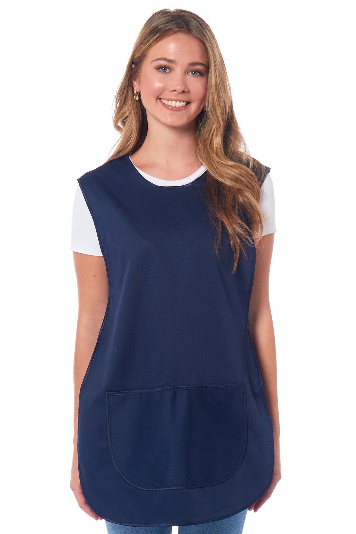 Ladies Plain Colour with Matching Piping Side Buttons Tabard