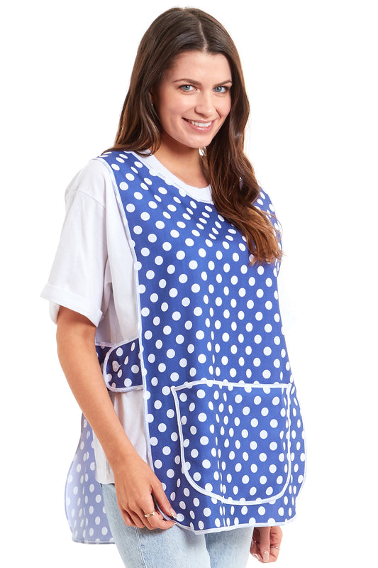 Ladies Polka Dot Design Side Buttons Tabard