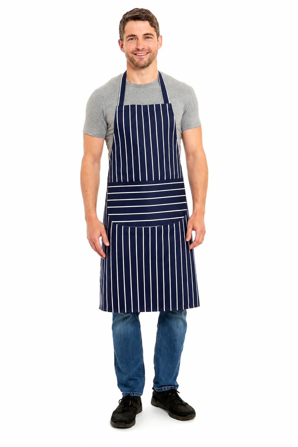 Unisex Striped Design Apron