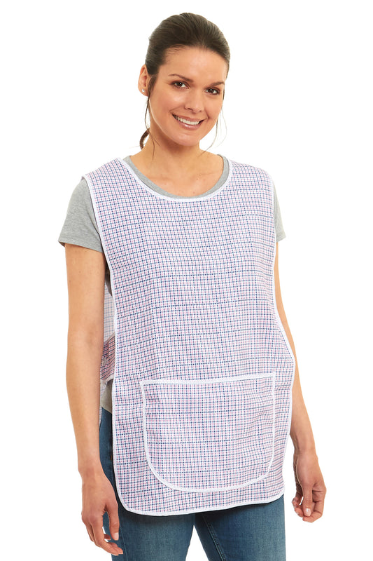 Ladies Dogtooth Design Side Buttons Tabard