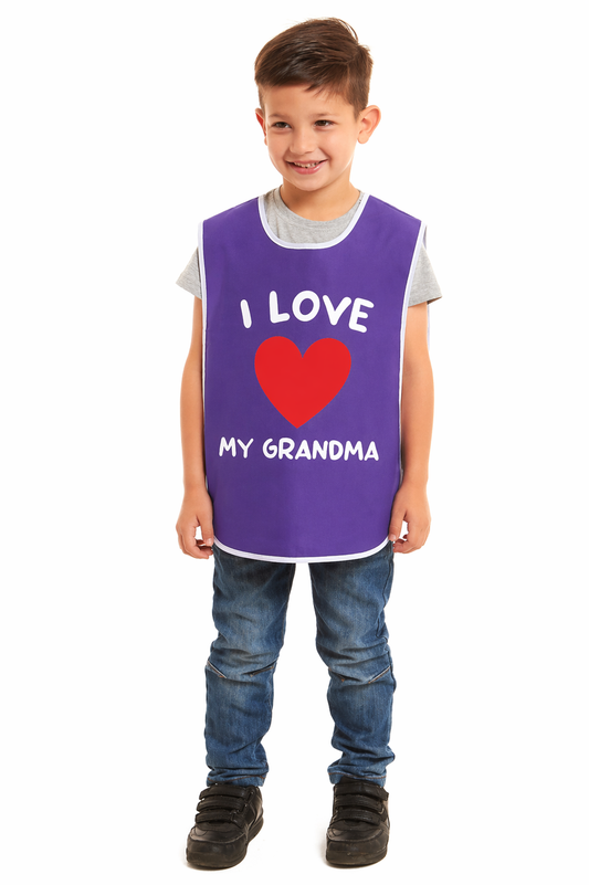 Kids Unisex I Love My Grandma Print Tabard
