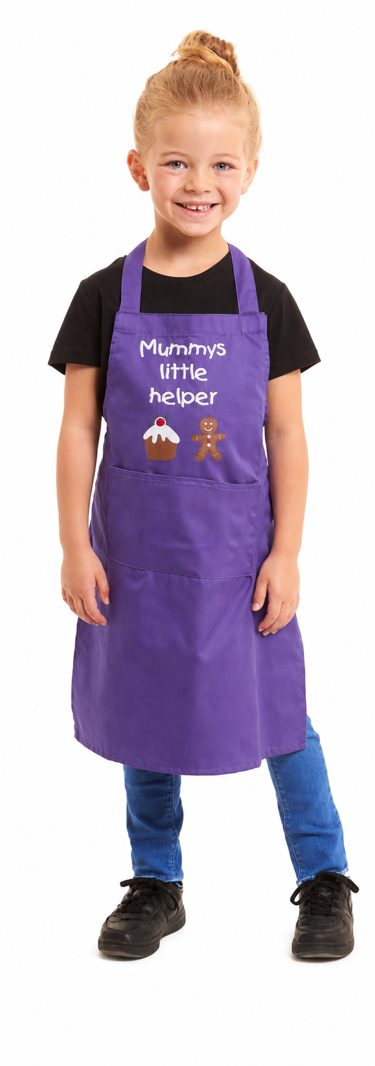 Kids Unisex Mummys Little Helper Print Apron