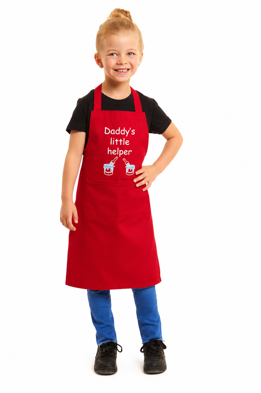 Kids Unisex Daddys little Helper Print Apron