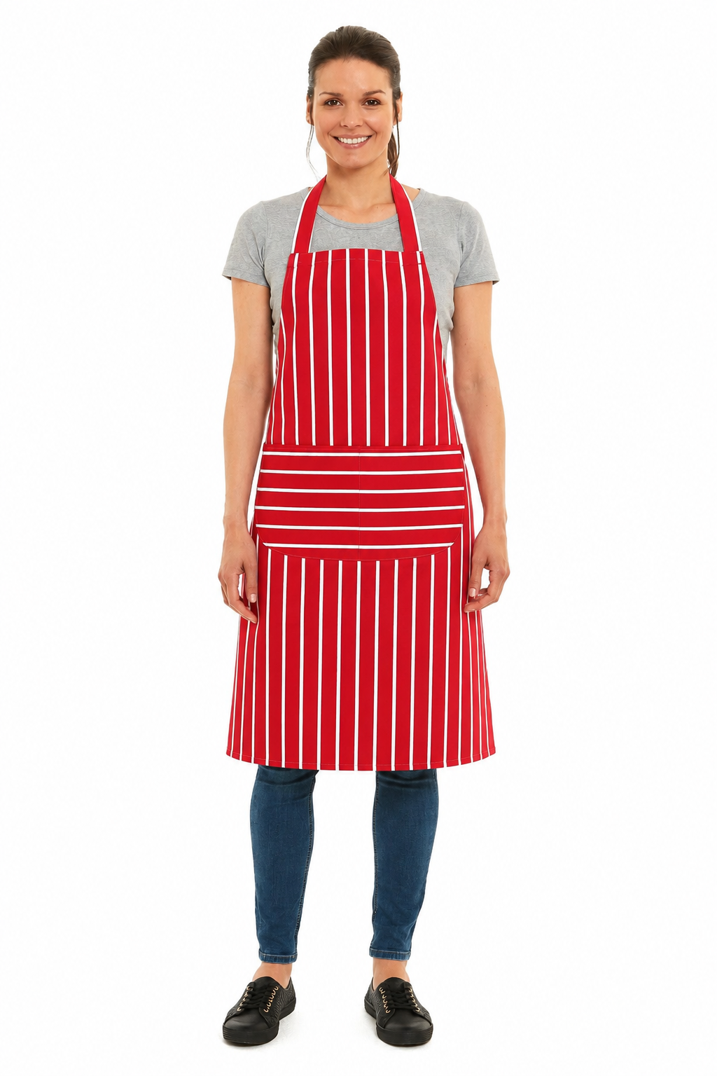 Unisex Striped Design Apron