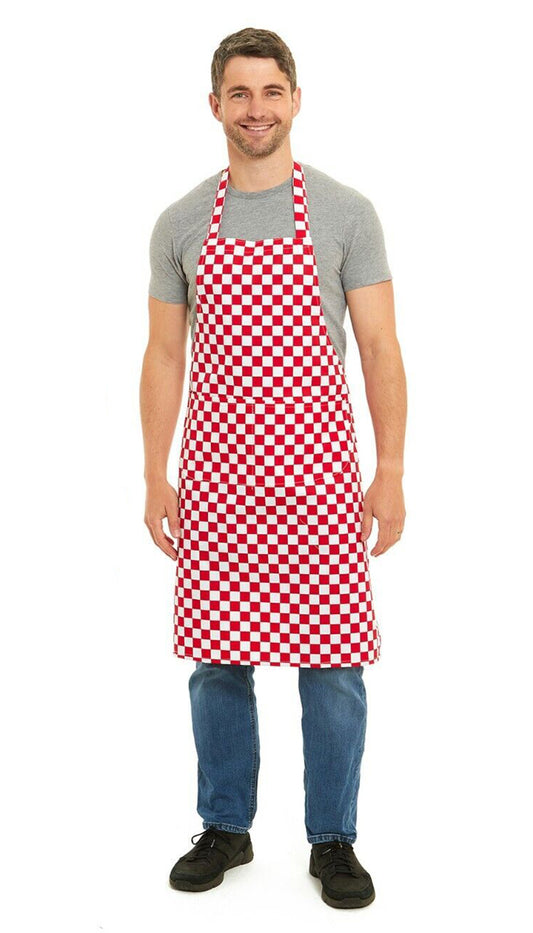 Unisex Check Design Apron