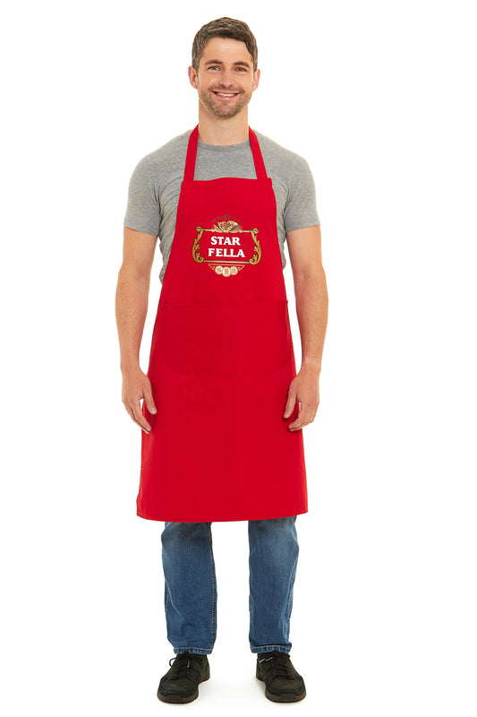 Unisex Star Fella Print Apron