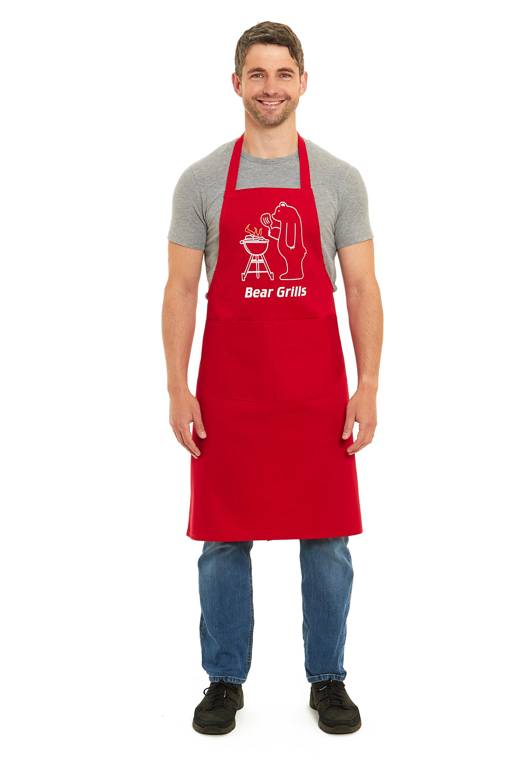 Unisex Bear Grills Print Apron