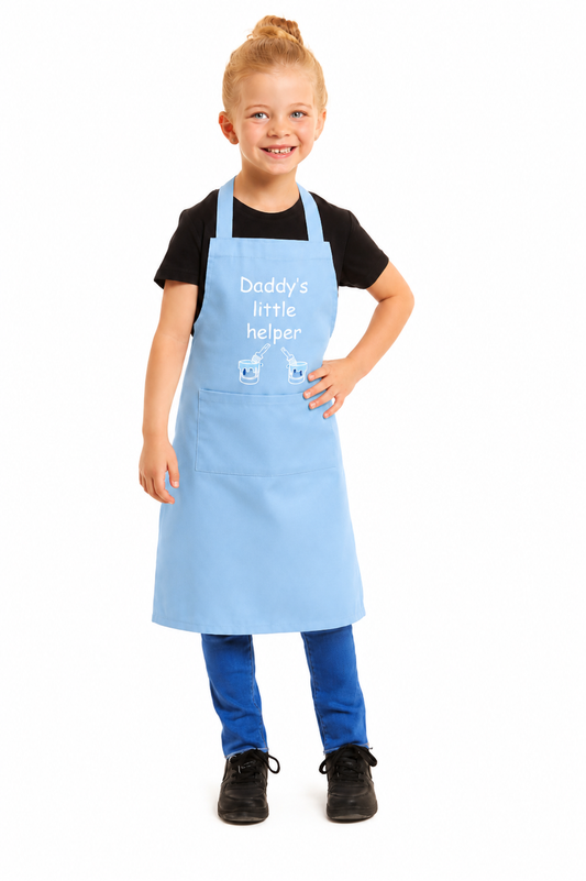 Kids Unisex Daddys little Helper Print Apron