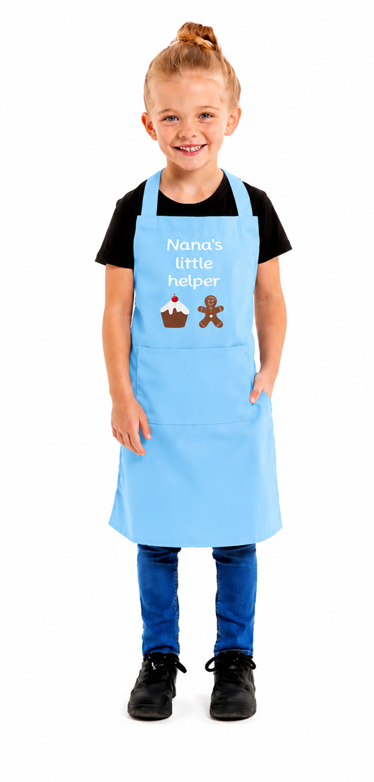 Kids Unisex Nanas Little Helper Print Apron