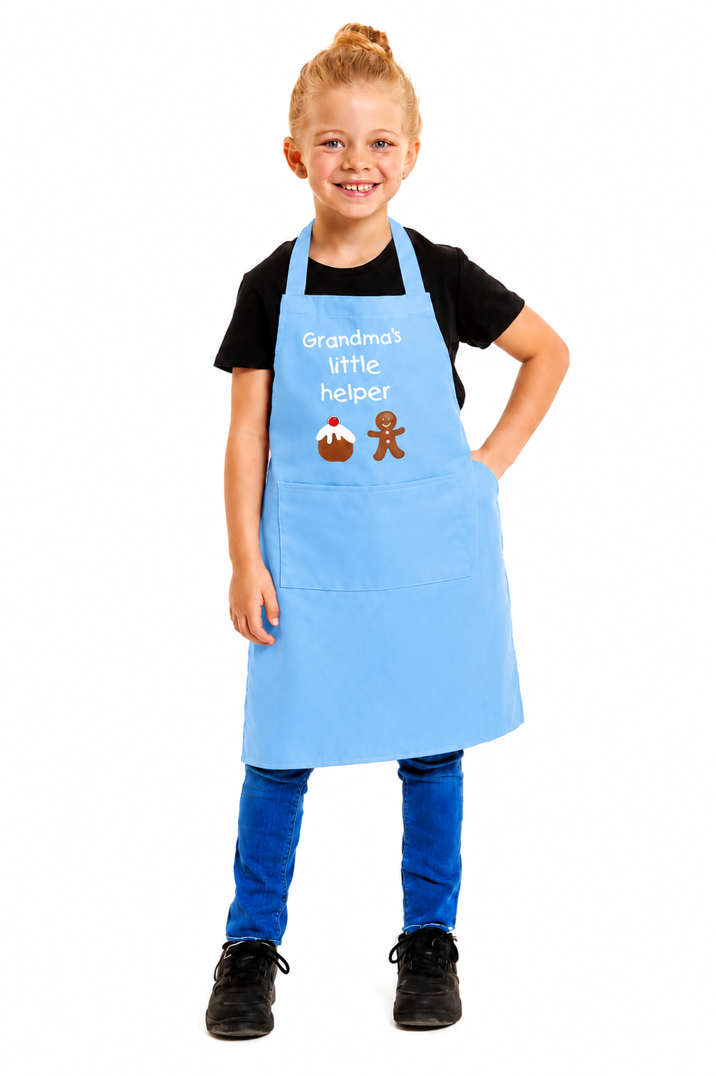 Kids Unisex Gradmas Little Helper Print Apron