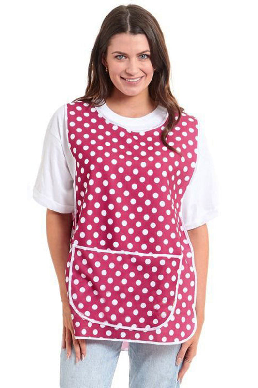 Ladies Polka Dot Design Side Buttons Tabard
